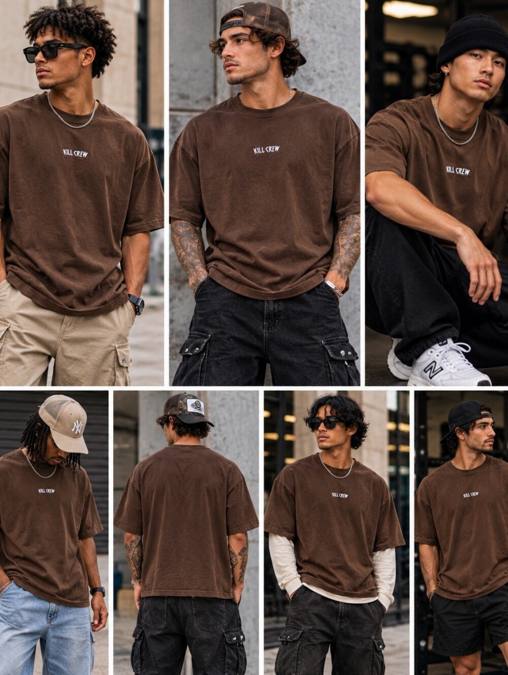 Kill Crew Brown Short Sleeve Logo Tee